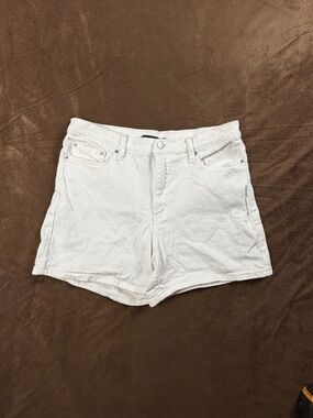 Calvin Klein Jeans White Denim High-Rise Shorts